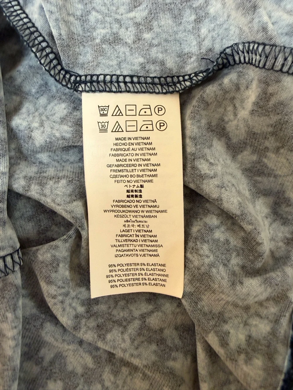 4/$20 Michael Kors Women's Blue Floral Chain-Accent Long Sleeve Top